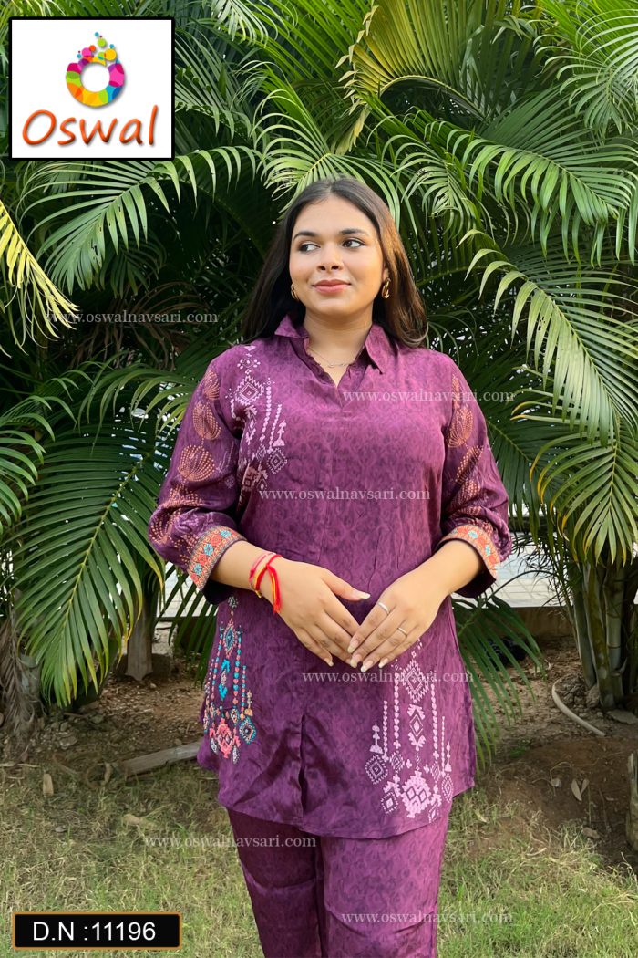 D.N.: 11196 Co-ord-sets - Oswal Navsari view 2