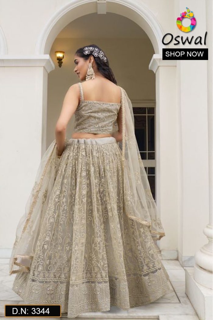 D.N. : 3344 Wedding Chaniya Choli - Oswal Navsari view 4
