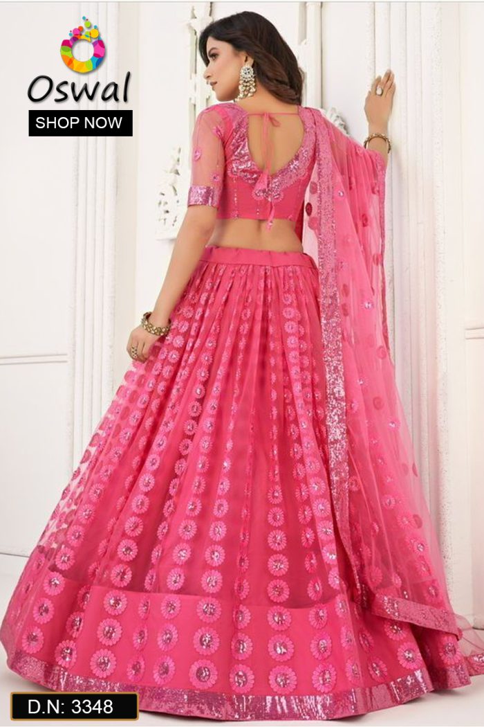 D.N. : 3348 Wedding Chaniya Choli - Oswal Navsari view 4