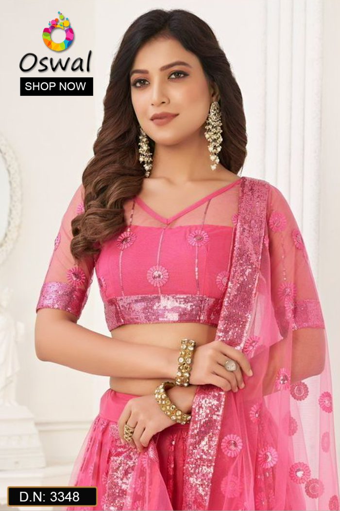 D.N. : 3348 Wedding Chaniya Choli - Oswal Navsari view 2