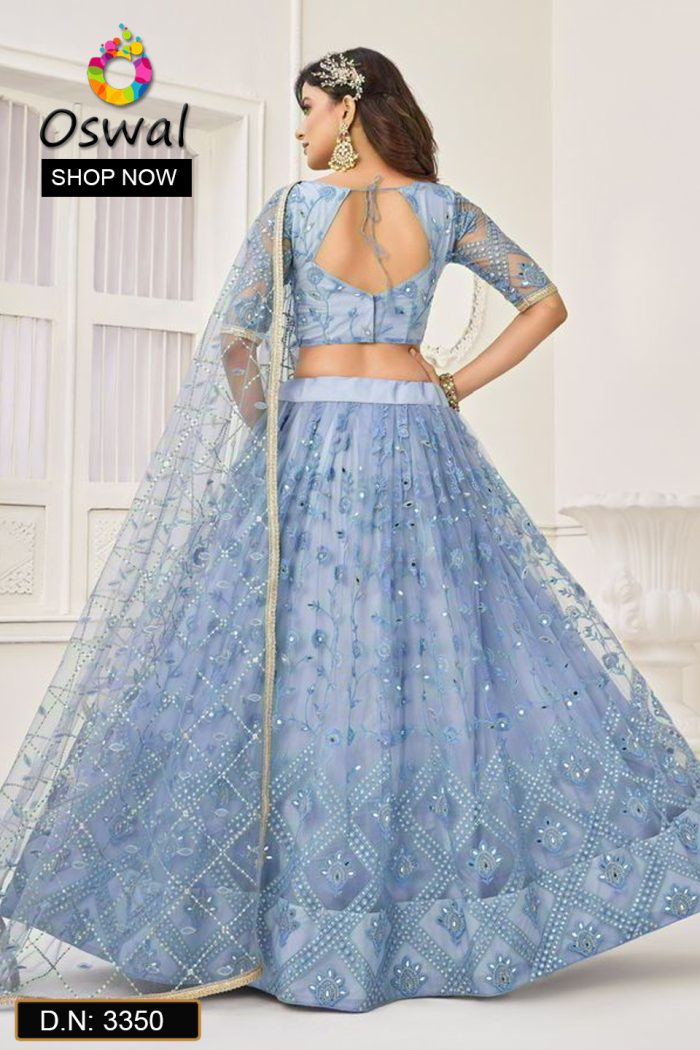 D.N. : 3350 Wedding Chaniya Choli - Oswal Navsari view 4