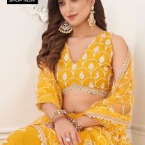 D.N. : 3353 Wedding Chaniya Choli - Oswal Navsari view 2