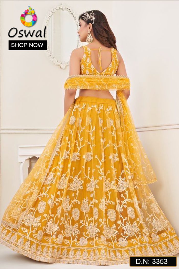 D.N. : 3353 Wedding Chaniya Choli - Oswal Navsari view 4