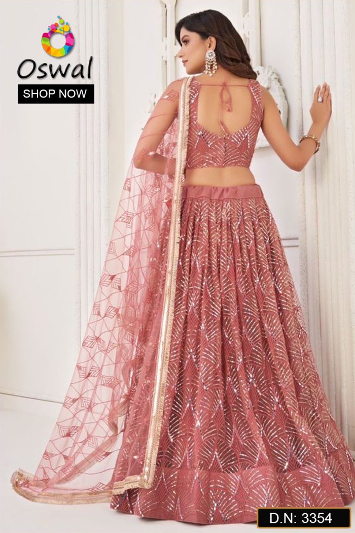 D.N. : 3354 Wedding Chaniya Choli - Oswal Navsari view 4