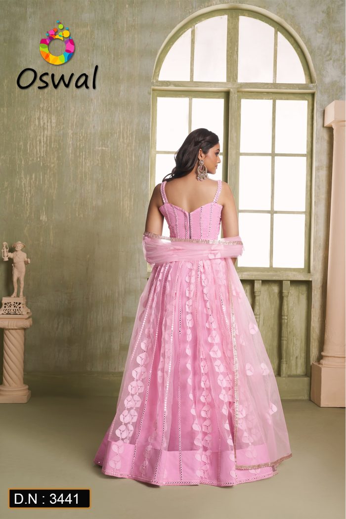 D.N. : 3441 Wedding Chaniya Choli - Oswal Navsari view 3