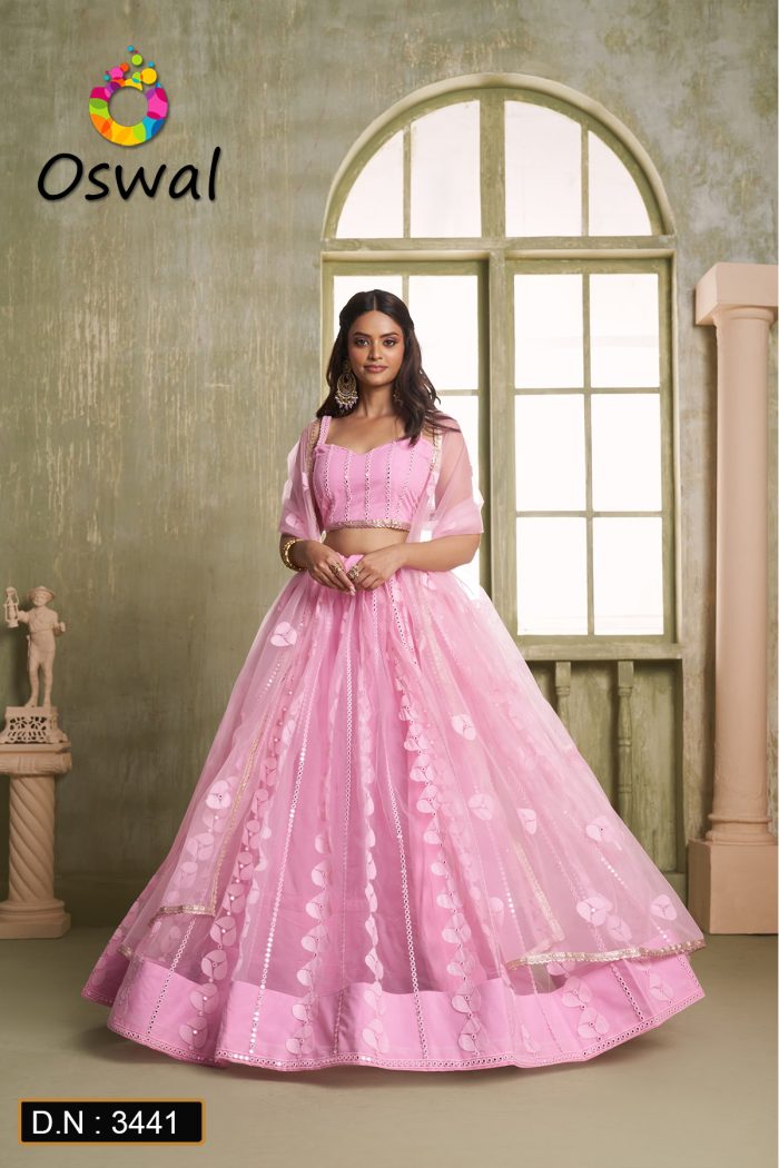 D.N. : 3441 Wedding Chaniya Choli - Oswal Navsari