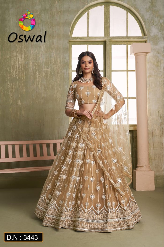 D.N. : 3443 Wedding Chaniya Choli - Oswal Navsari view 2