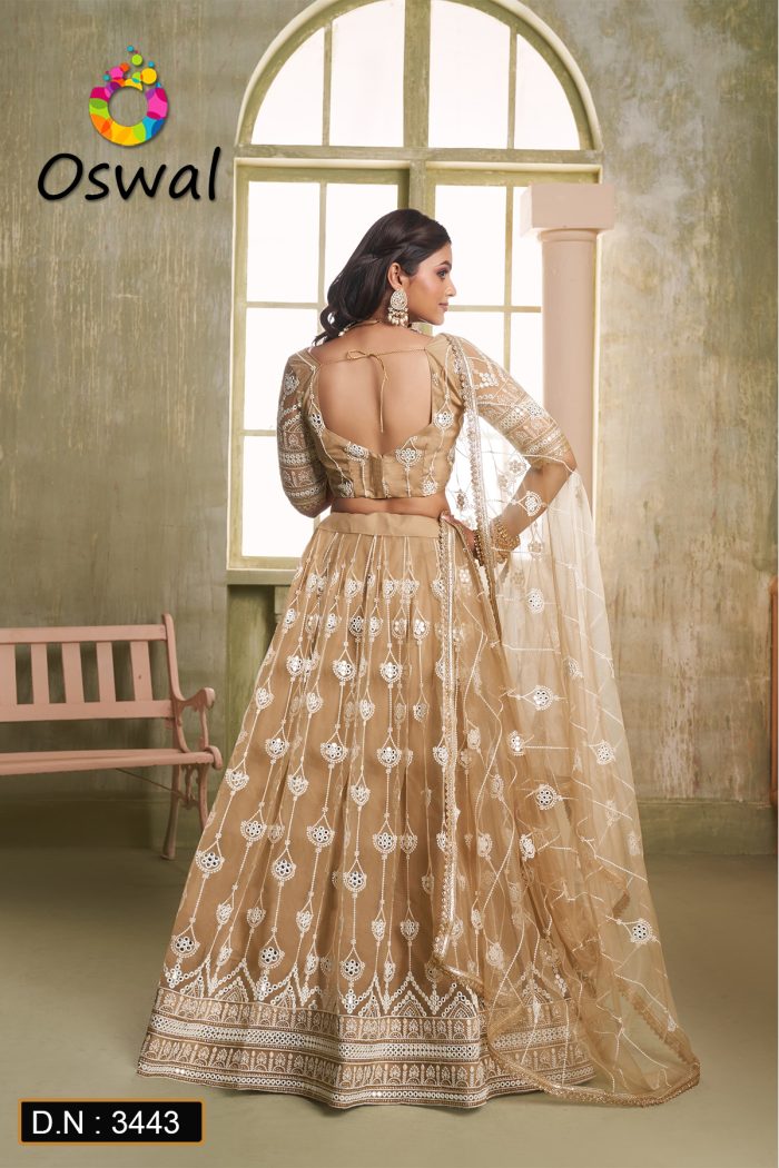 D.N. : 3443 Wedding Chaniya Choli - Oswal Navsari view 3