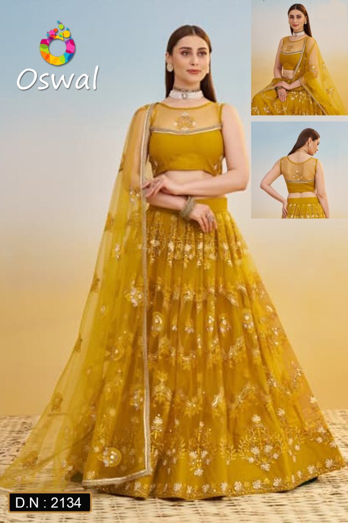 D.N. : 2134 Wedding Chaniya Choli - Oswal Navsari
