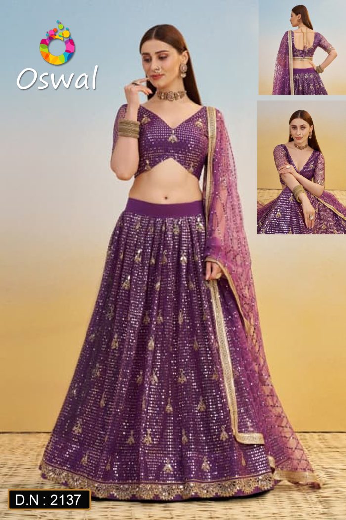 D.N. : 2137 Wedding Chaniya Choli - Oswal Navsari