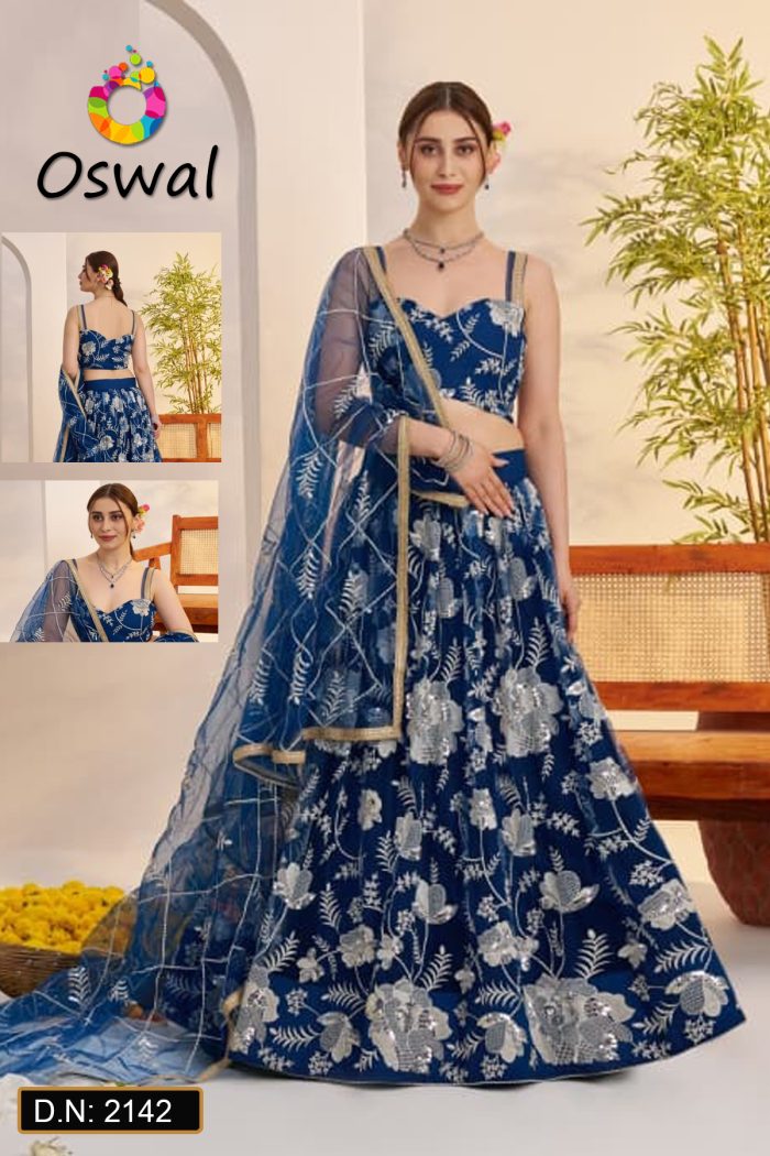 D.N. : 2142 Wedding Chaniya Choli - Oswal Navsari