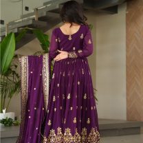 D.N. : 12524-A Anarkali, Gown, Patiyala And Chudidar Dresses - Oswal Navsari view 2