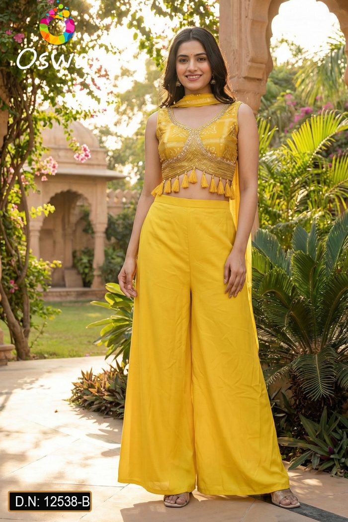 D.N. : 12538-B Crop Top - Oswal Navsari