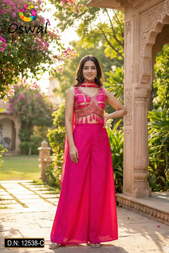 D.N. : 12538-C Crop Top - Oswal Navsari