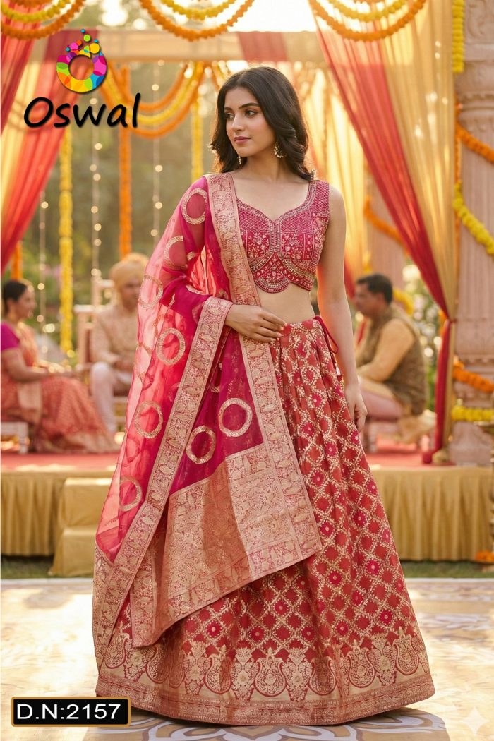 D.N. : 2157 Wedding Chaniya Choli - Oswal Navsari