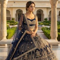 D.N. : 2186 Wedding Chaniya Choli - Oswal Navsari view 2