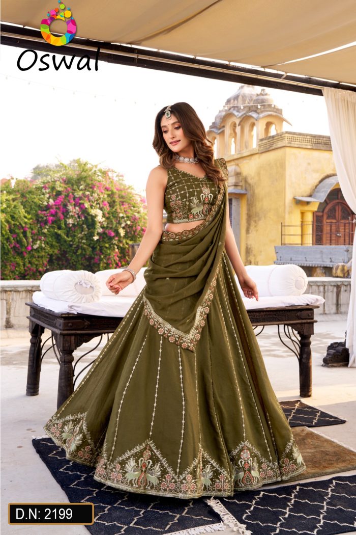 D.N. : 2199 Wedding Chaniya Choli - Oswal Navsari