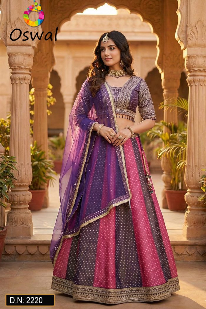 D.N. : 2220 Wedding Chaniya Choli - Oswal Navsari