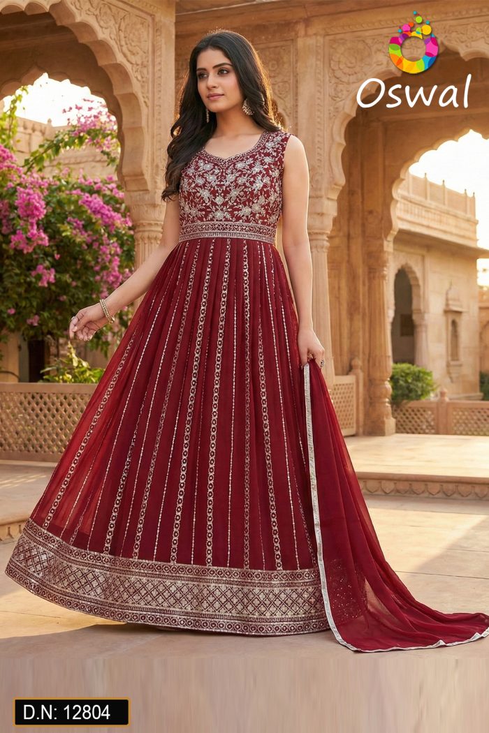D.N. : 12804 Anarkali, Gown, Patiyala And Chudidar Dresses - Oswal Navsari