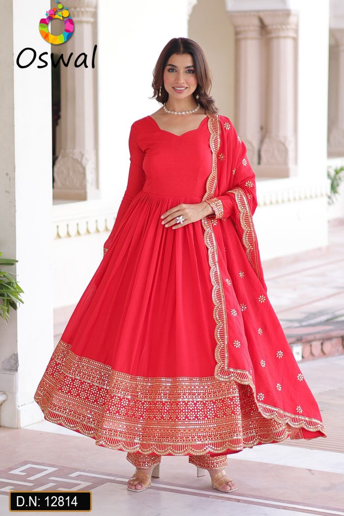 D.N. : 12814 Anarkali, Gown, Patiyala And Chudidar Dresses - Oswal Navsari
