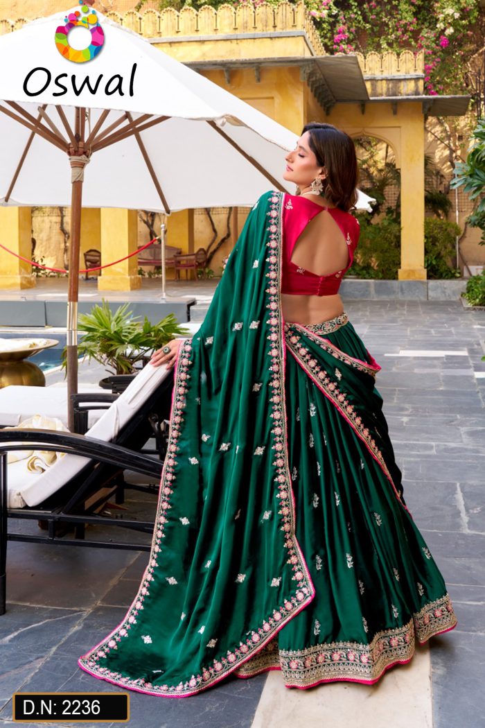 D.N : 2236 Wedding Chaniya Choli - Oswal Navsari view 3