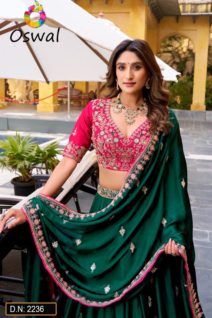 D.N : 2236 Wedding Chaniya Choli - Oswal Navsari view 2
