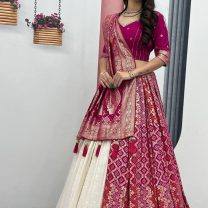 D.N. : 2246-A Wedding Chaniya Choli - Oswal Navsari view 3