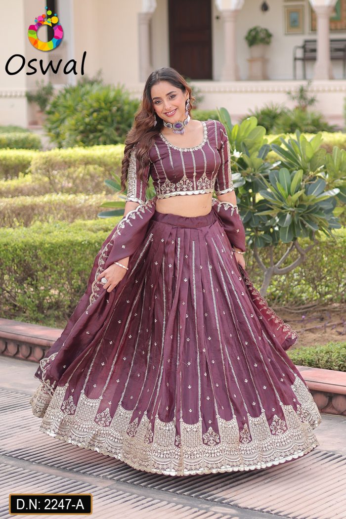 D.N. : 2247-A Wedding Chaniya Choli - Oswal Navsari