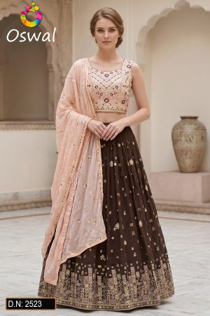 D.N. : 2523 Wedding Chaniya Choli - Oswal Navsari