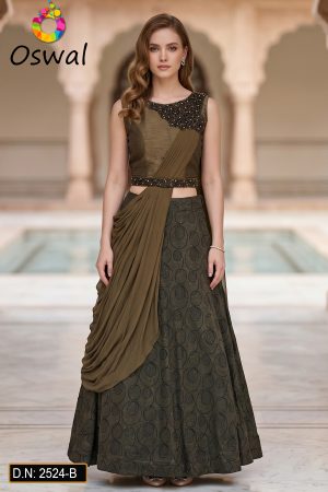 D.N. : 2524-B Wedding Chaniya Choli - Oswal Navsari
