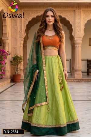 D.N. : 2534 Wedding Chaniya Choli - Oswal Navsari