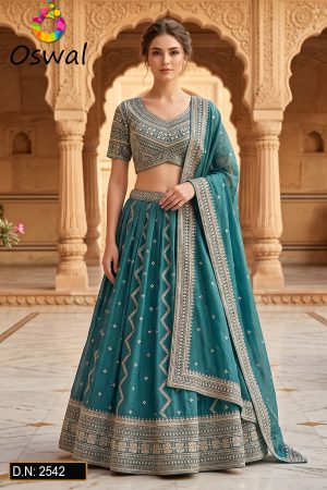 D.N. : 2542 Wedding Chaniya Choli - Oswal Navsari