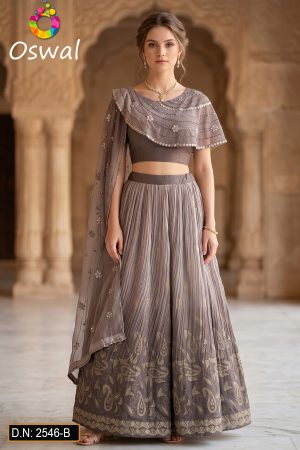 D.N. : 2546-B Wedding Chaniya Choli - Oswal Navsari