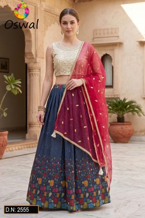 D.N. : 2555 Wedding Chaniya Choli - Oswal Navsari