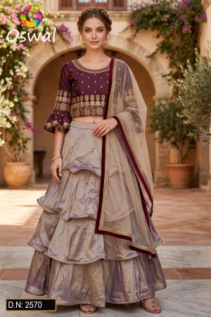 D.N. : 2570 Wedding Chaniya Choli - Oswal Navsari