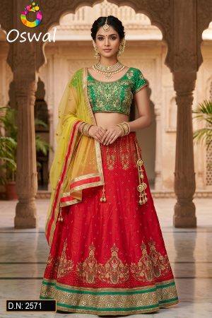 D.N. : 2571 Wedding Chaniya Choli - Oswal Navsari