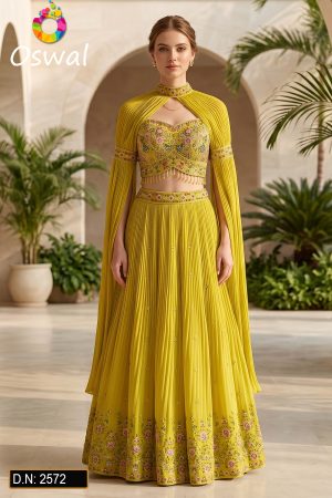 D.N. : 2572 Wedding Chaniya Choli - Oswal Navsari