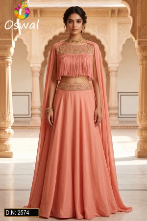 D.N. : 2574 Wedding Chaniya Choli - Oswal Navsari
