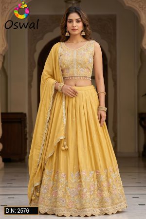 D.N. : 2576 Wedding Chaniya Choli - Oswal Navsari