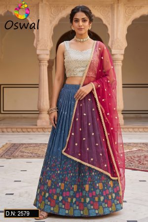 D.N. : 2579 Wedding Chaniya Choli - Oswal Navsari