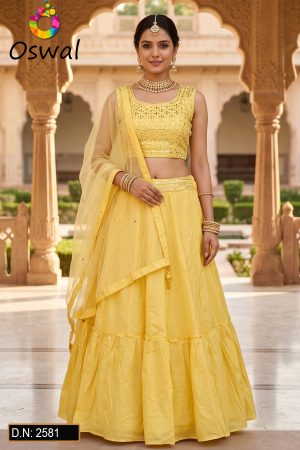 D.N. : 2581 Wedding Chaniya Choli - Oswal Navsari