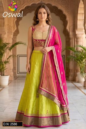 D.N. : 2586 Wedding Chaniya Choli - Oswal Navsari
