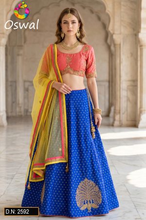 D.N. : 2592 Wedding Chaniya Choli - Oswal Navsari
