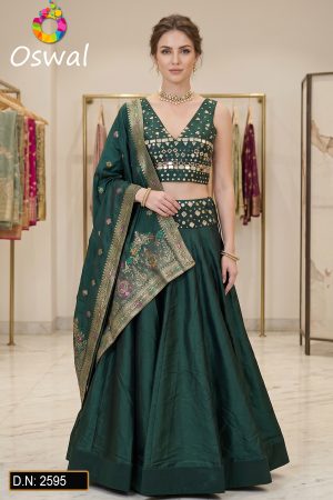 D.N. : 2595 Wedding Chaniya Choli - Oswal Navsari