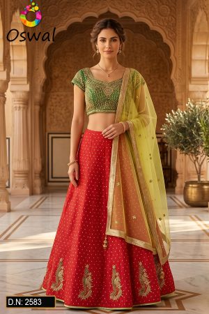 D.N. : 2583 Wedding Chaniya Choli - Oswal Navsari