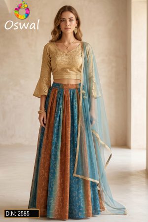 D.N. : 2585 Wedding Chaniya Choli - Oswal Navsari