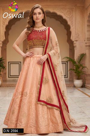 D.N. : 2594 Wedding Chaniya Choli - Oswal Navsari