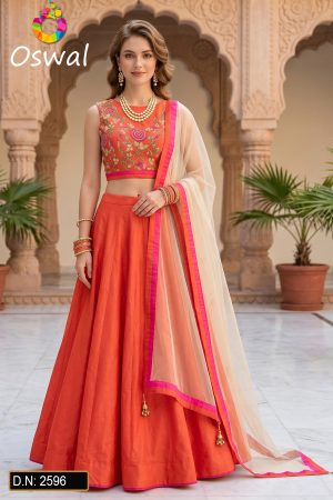 D.N. : 2596 Wedding Chaniya Choli - Oswal Navsari
