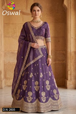 D.N. : 2605-A Wedding Chaniya Choli - Oswal Navsari