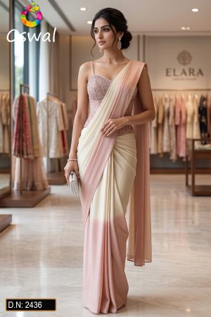 D.N. : 2436 Choli Saree - Oswal Navsari